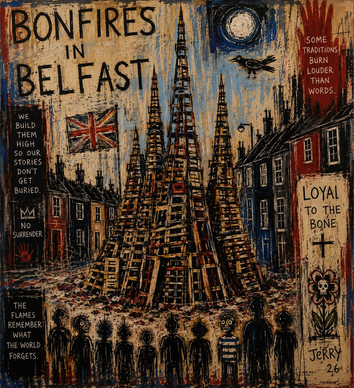 Bonfires in Belfast — JERRY